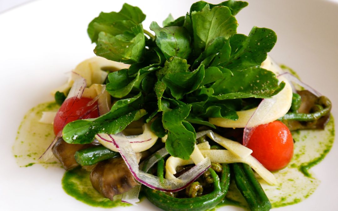 Georges Mavrothalassitis: Maitake Mushroom and Sumida Watercress Salad